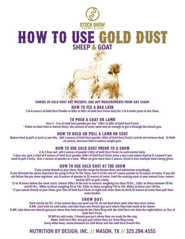 GOLD DUST 8OZ by Stock Show Secrets - Image 3