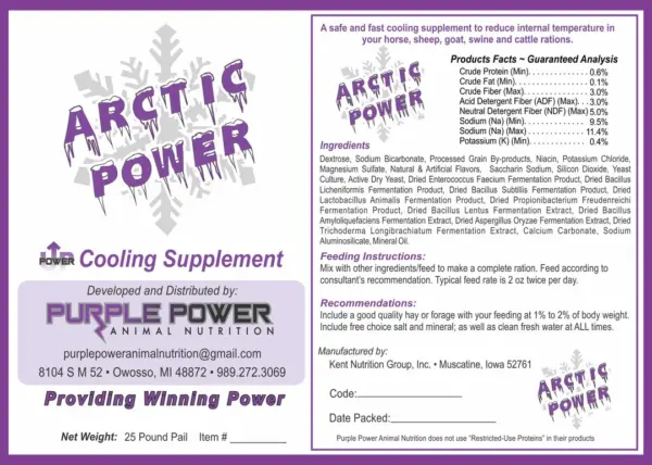 Arctic power, 25lb by purple power nutrition