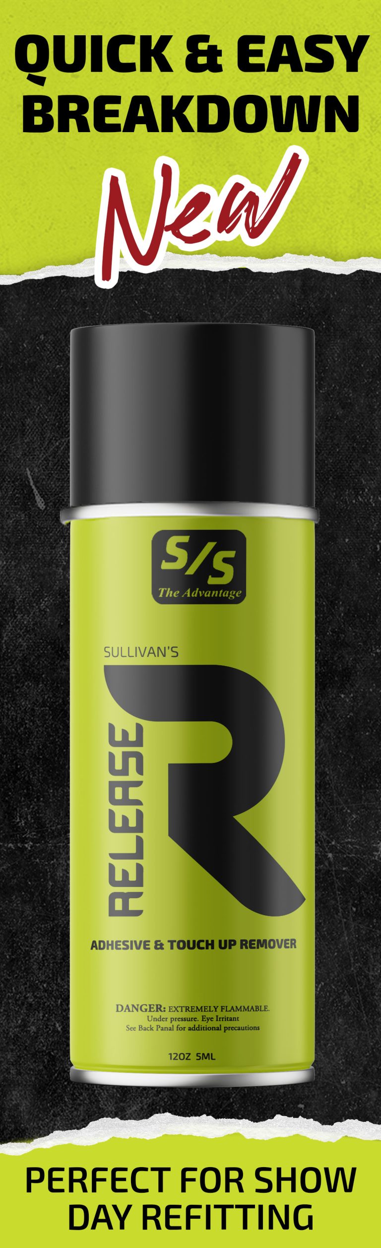 Sullivan's Release - Quick and Easy Adhesive Remover, Perfect for Show Day Refitting