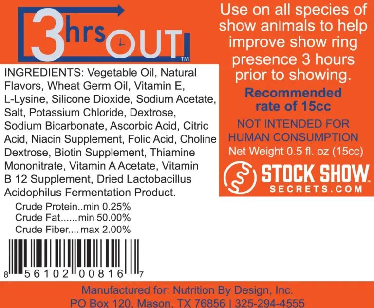 3 hrs out 15cc by stock show secrets - image 2