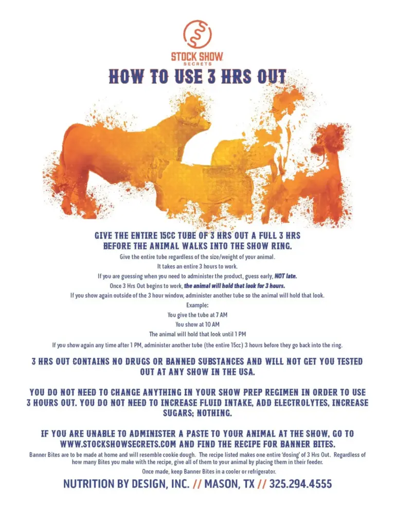 3 hrs out 15cc by stock show secrets - image 3
