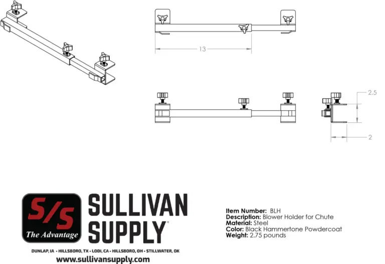 Blower holder for chute - image 2