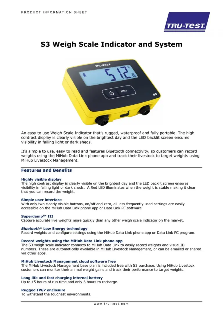 Tru-test s3 weigh system - image 2