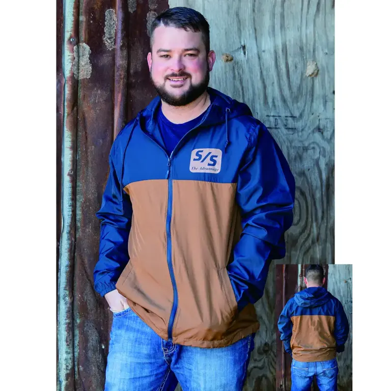 Men's full zip rain jacket