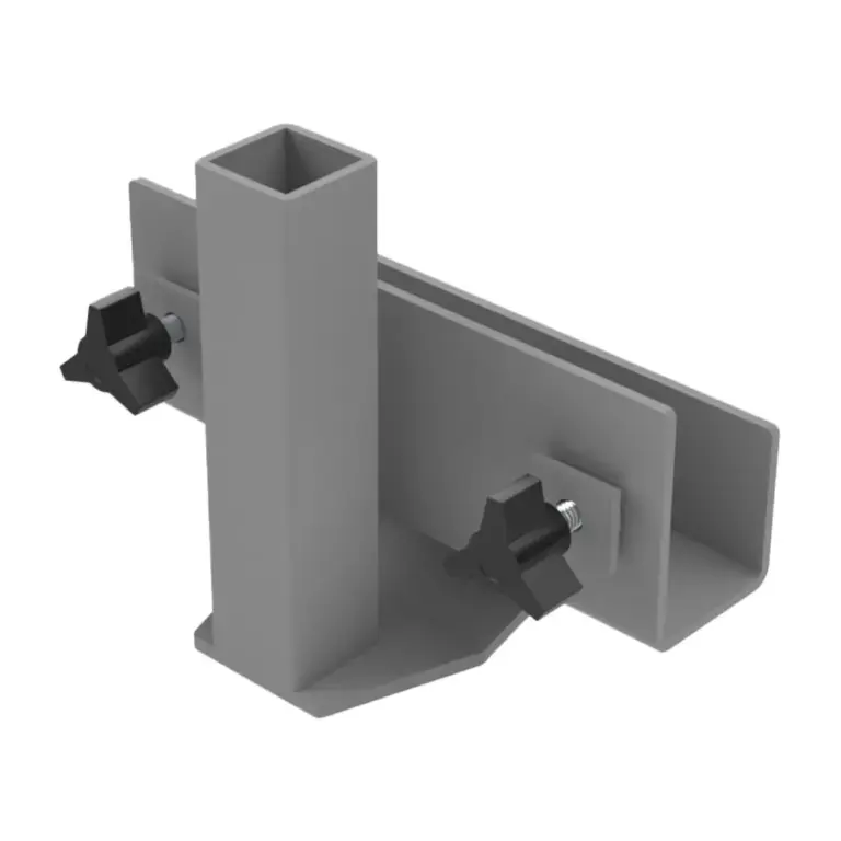 Aluminum shorty stall divider bracket - bottom