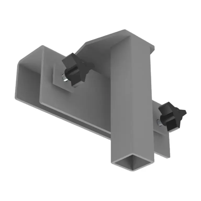 Aluminum shorty stall divider bracket - top