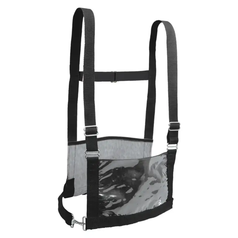 Black adjustable nylon exhibitor's harness