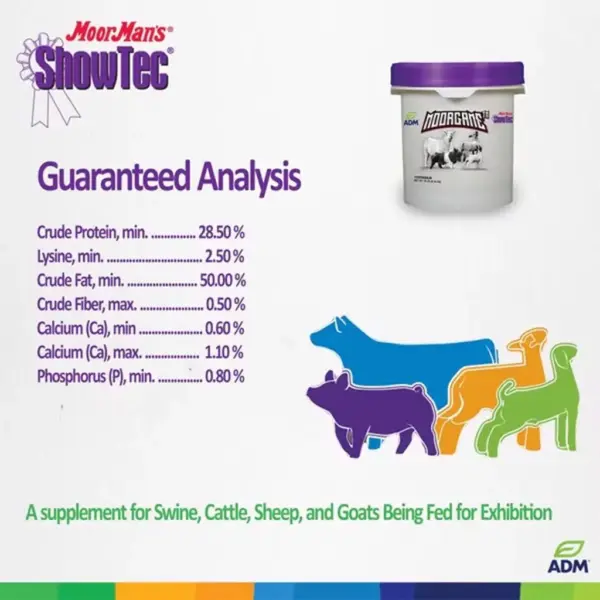 Moorman’s showtec moorgame, 18 lb. Bucket