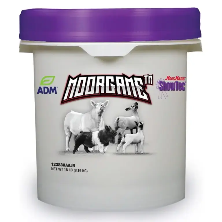 Moorman’s showtec moorgame, 18 lb. Bucket
