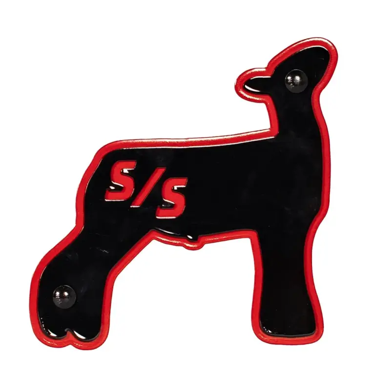Steel lamb 12" wall art