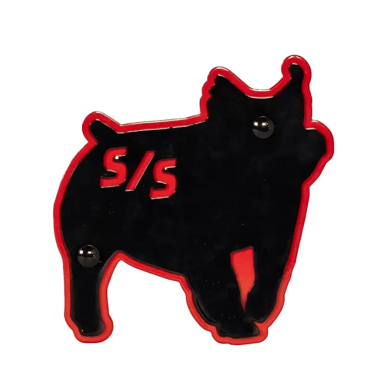 Steel pig 12" wall art