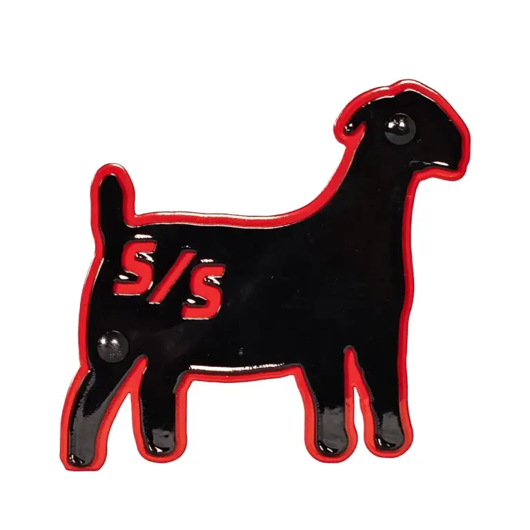 Steel goat 12" wall art
