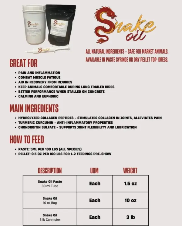 Snake oil, 3lb
