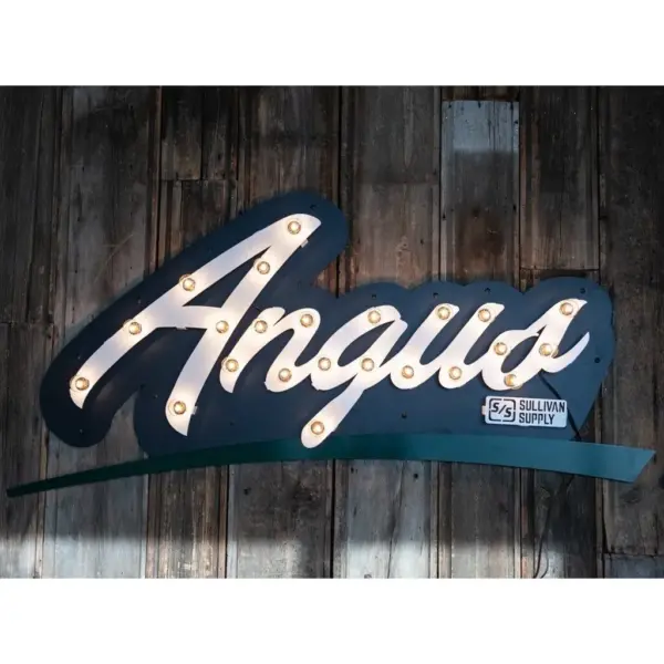 Breed 3d lit sign- angus