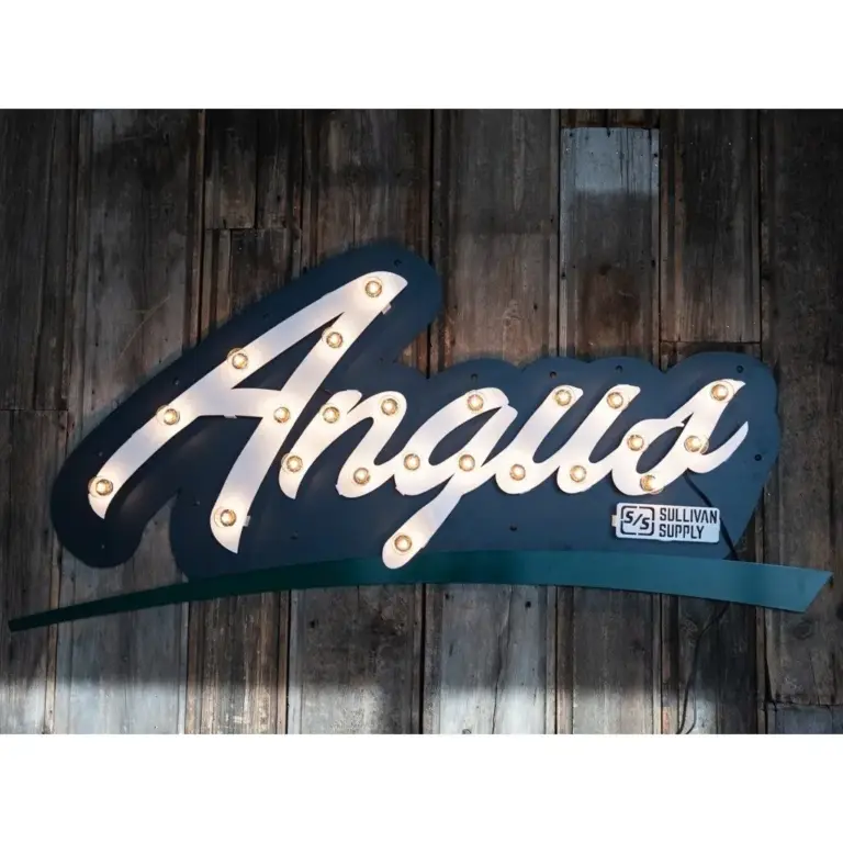 Breed 3d lit sign- angus