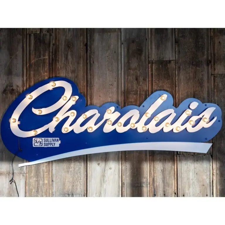 Breed 3d lit sign- charolais