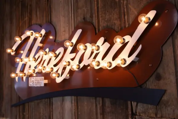Breed 3d lit sign- hereford
