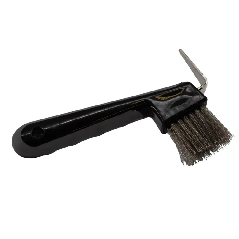 Hoof pick with brush